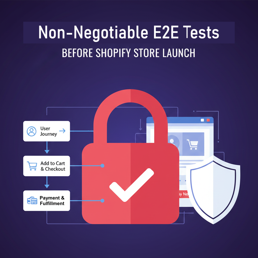 What are the Non-Negotiable E2E Tests a Shopify Partner Must Run Before Go-Live?